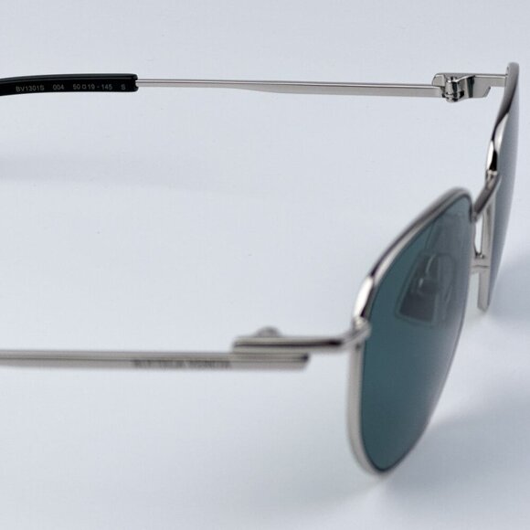 Bottega Veneta BV1301S 004 BRAND NEW Sunglasses Silver Green Panthos Unisex - Picture 11 of 12